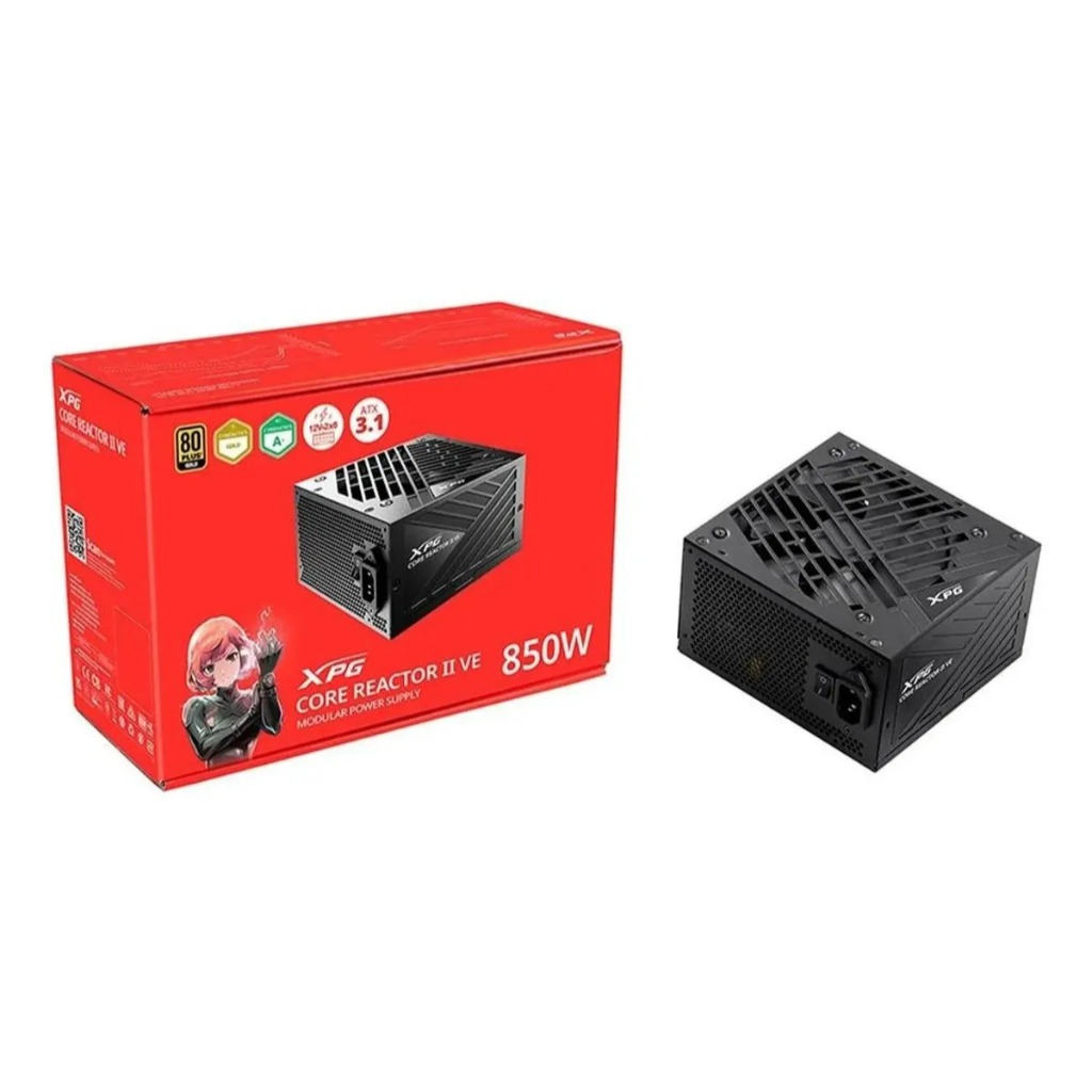 FONTE XPG CORE REACTOR II VE 850W 80 PLUS GOLD ATX3.1 PCIe 5.1 FULL MODULAR