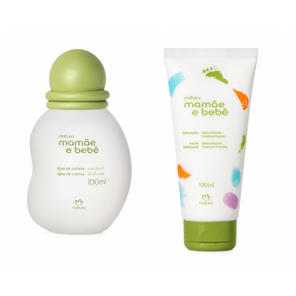 Kit Mamãe e Bebê Natura-  2 itens  - Colônia 100ml + HIdratante 100ml (pequeno)
