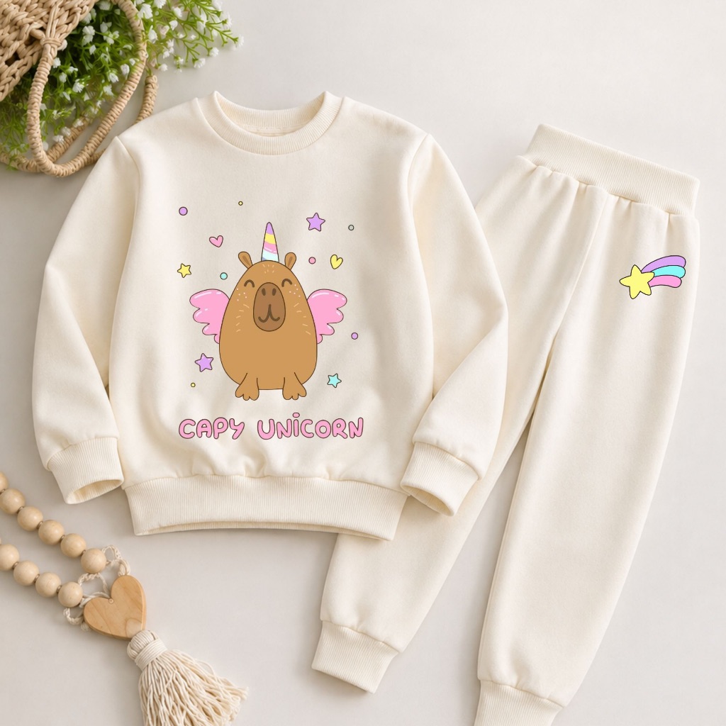 Conjunto Infantil Inverno Moletom Gola Careca Blusa + Calça Confortável Menino Menina Tam 2 ao 10