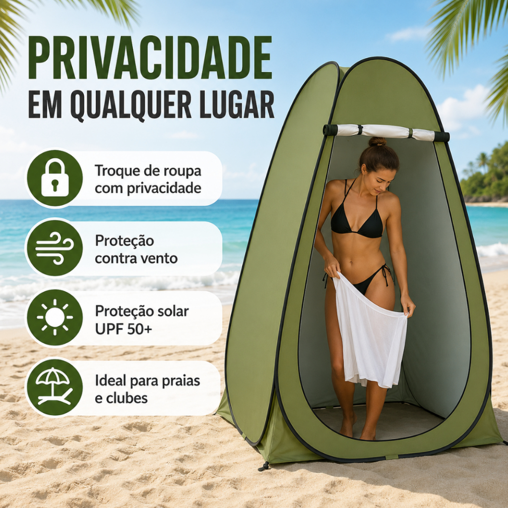 Barraca Trocador Banheiro Trocador De Roupas Camping Tenda Portátil Automática