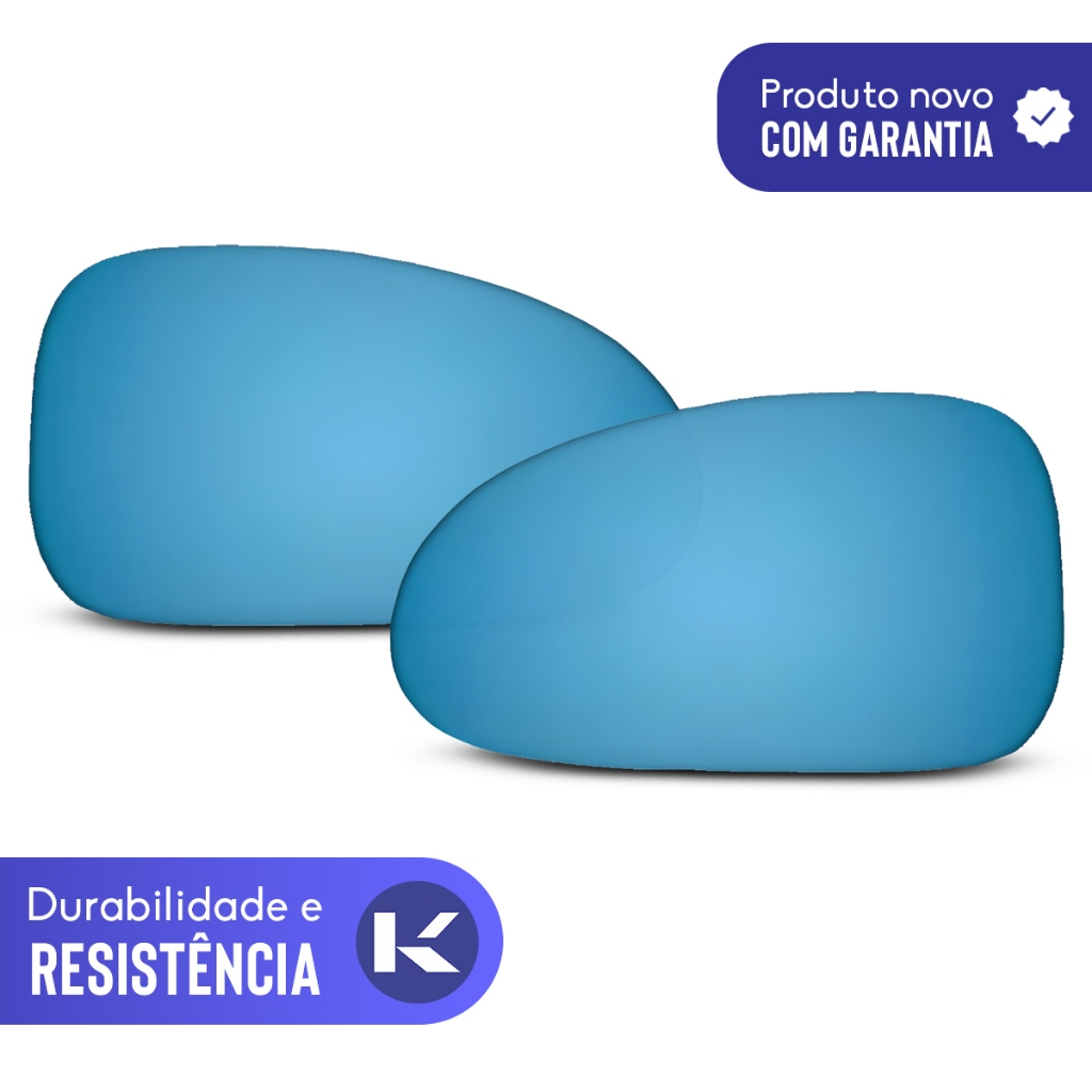 Lente Retrovisor Gol Parati Saveiro G2 95 a 99 Espelho Convexo Metalizado Azul