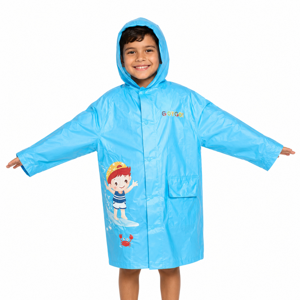 capa de chuva infantil menino menina com desenho reutilizavel resistente impermeavel