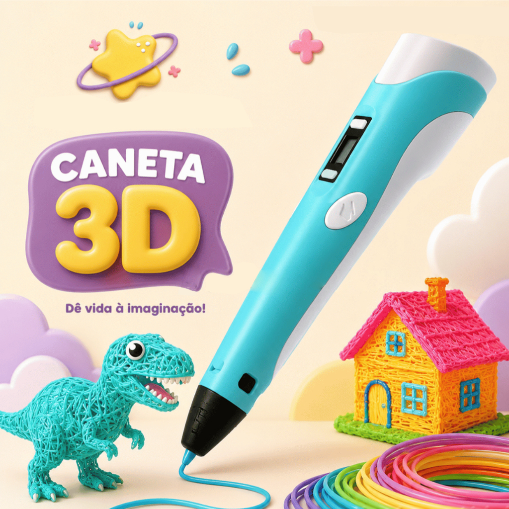 Caneta De Impressão Mágica 3D Grátis 10M DIY PLA Filamento, Tela, Desenho Brinquedo Presente De Aniversário Criança ABS