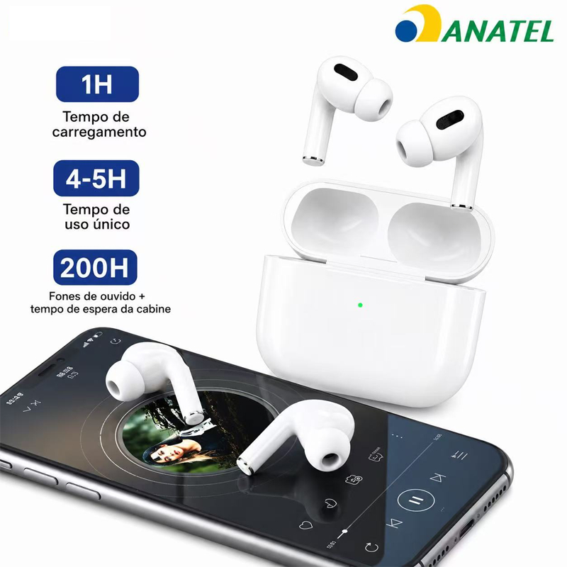 Mini Pro3 Pro4 TWS Bluetooth Fone De Ouvido Compacto Portátil Controle Toque Estéreo Cancelamento Ruído Fones Esporte