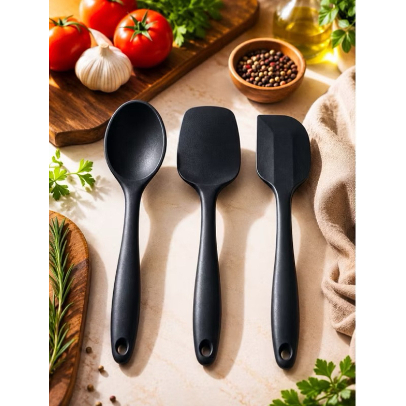Kits Espátula mais Colher de Silicone Antiaderente Utilidade Domestica