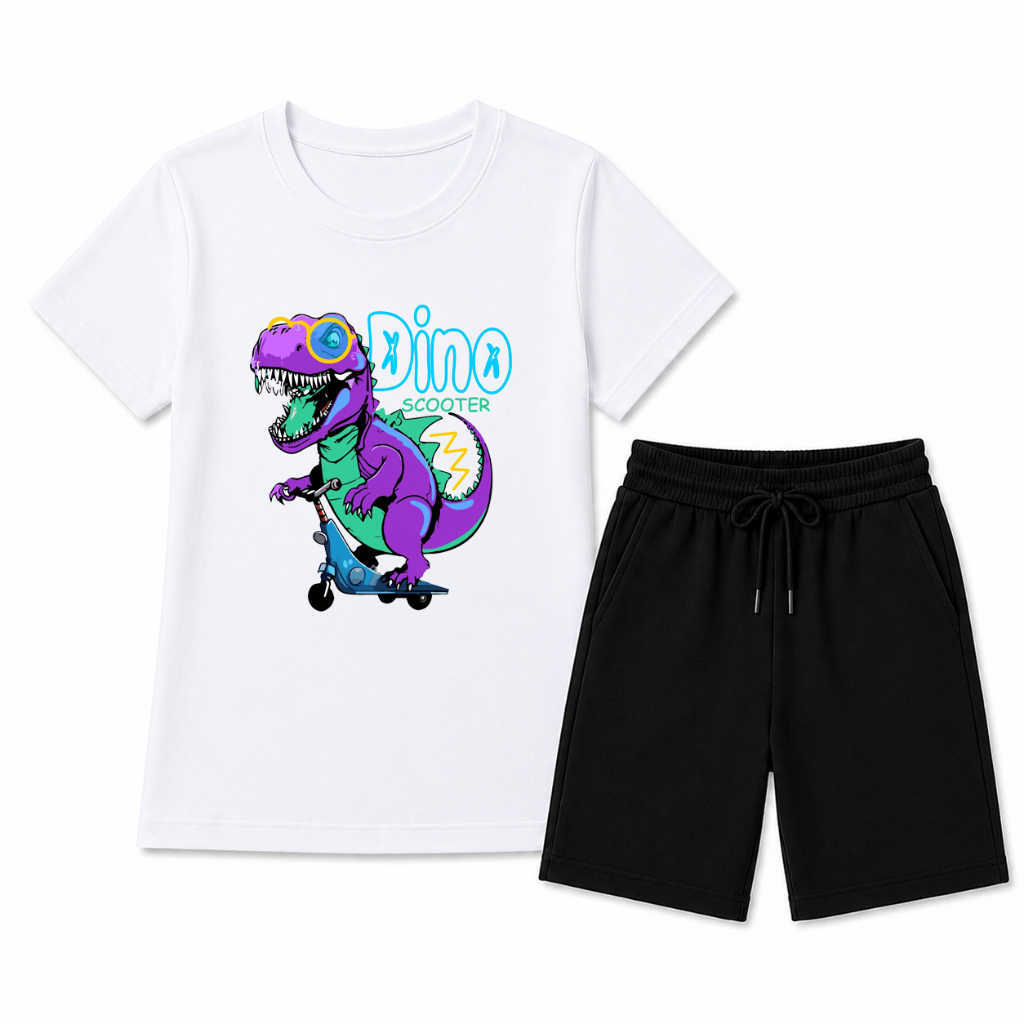 Conjunto Infantil Menino Camiseta e Bermuda Moletinho Conforto Calor
