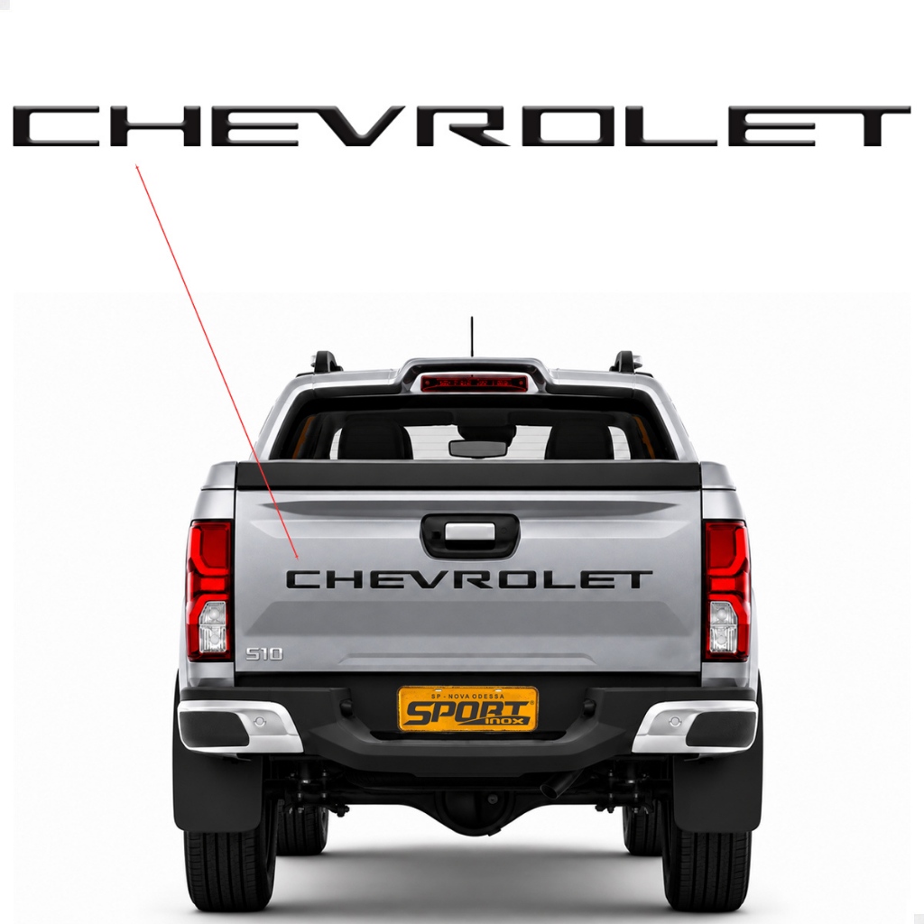 Faixa Traseira Chevrolet S10 2025  Adesivo Resinado Genérico