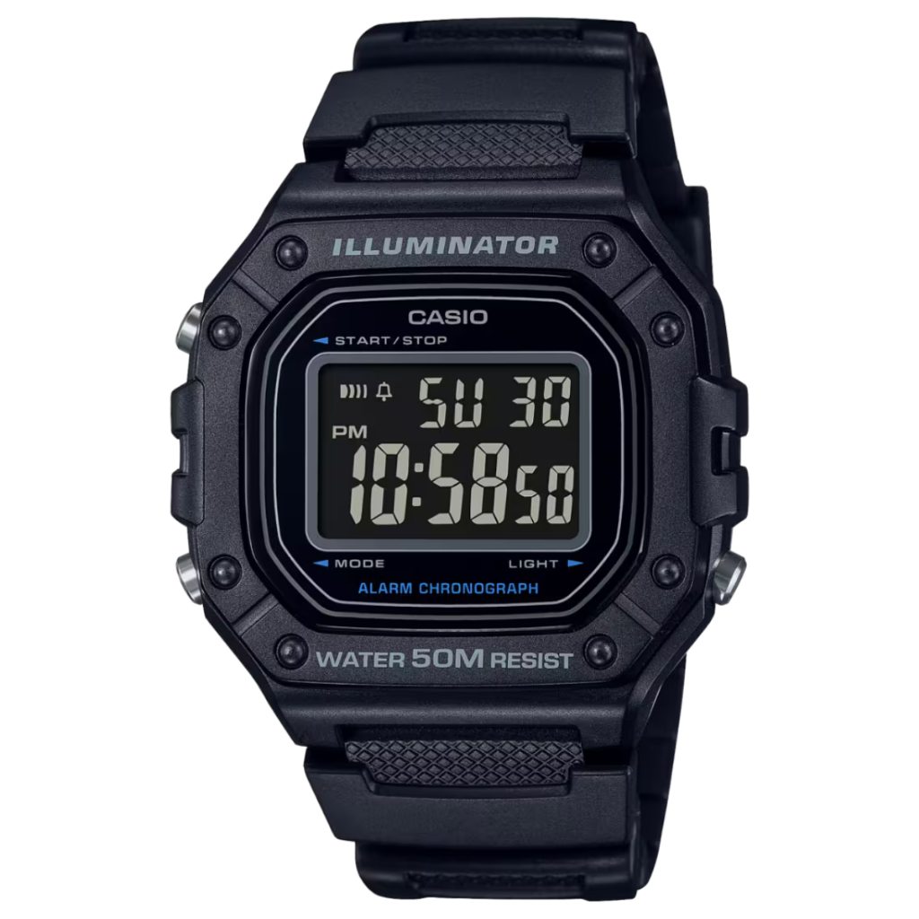 RELOGIO CASIO MASCULINOO STANDAR W-218H-1BVDF