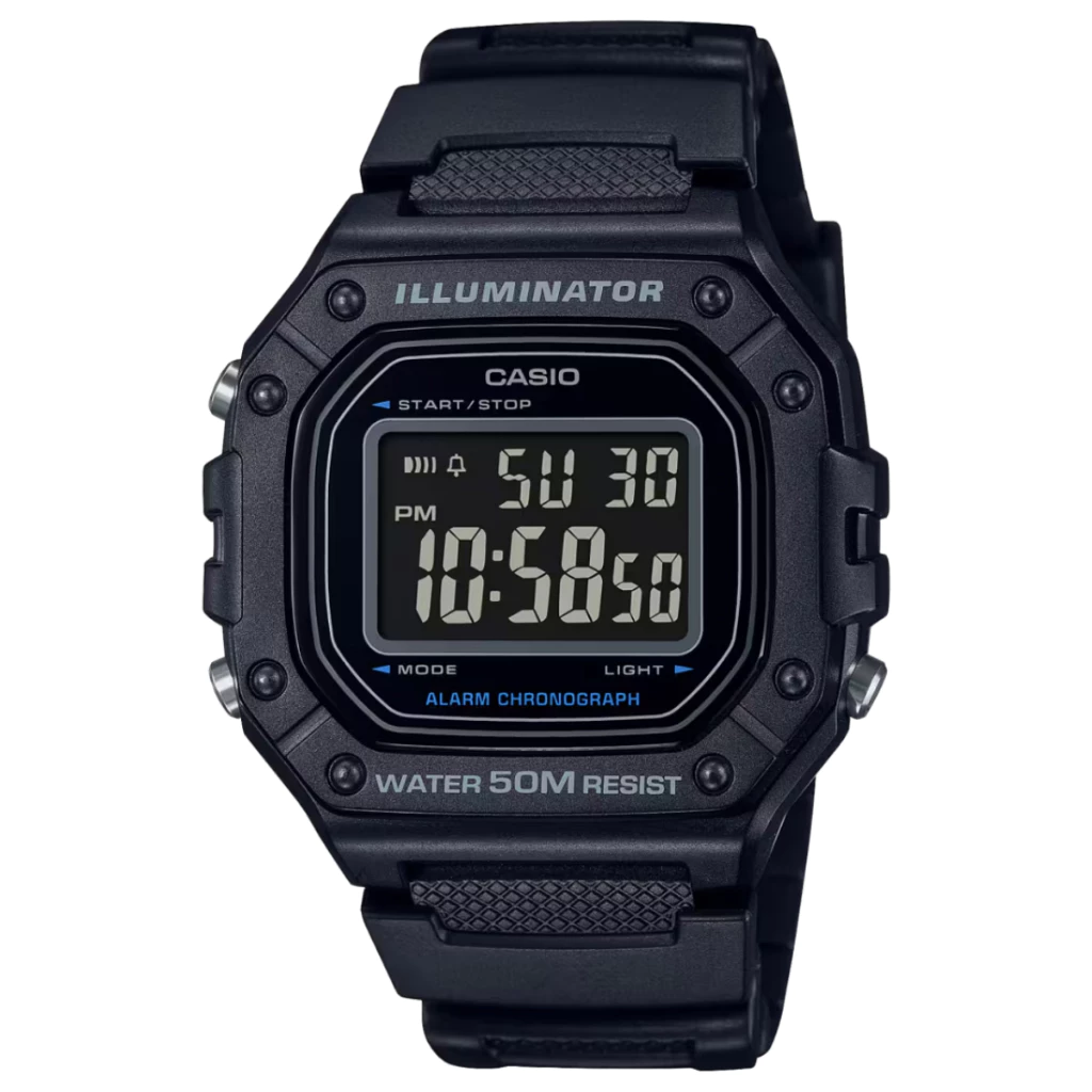 RELOGIO CASIO MASCULINOO STANDAR W-218H-1BVDF