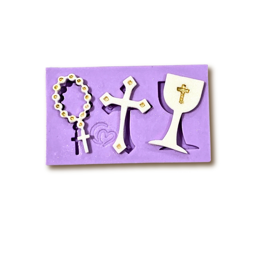 F1626 MOLDE DE SILICONE RELIGIOSO CONFEITARIA  BISCUIT