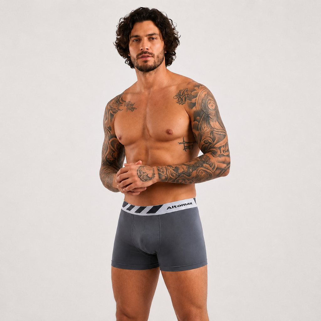 Kit 5 Cueca Box Microfibra Boxer Sem Costura Sortido