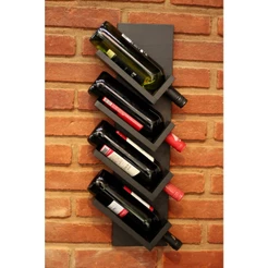 Suporte para vinhos adega de parede para 4 garrafas MDF alta qualidade