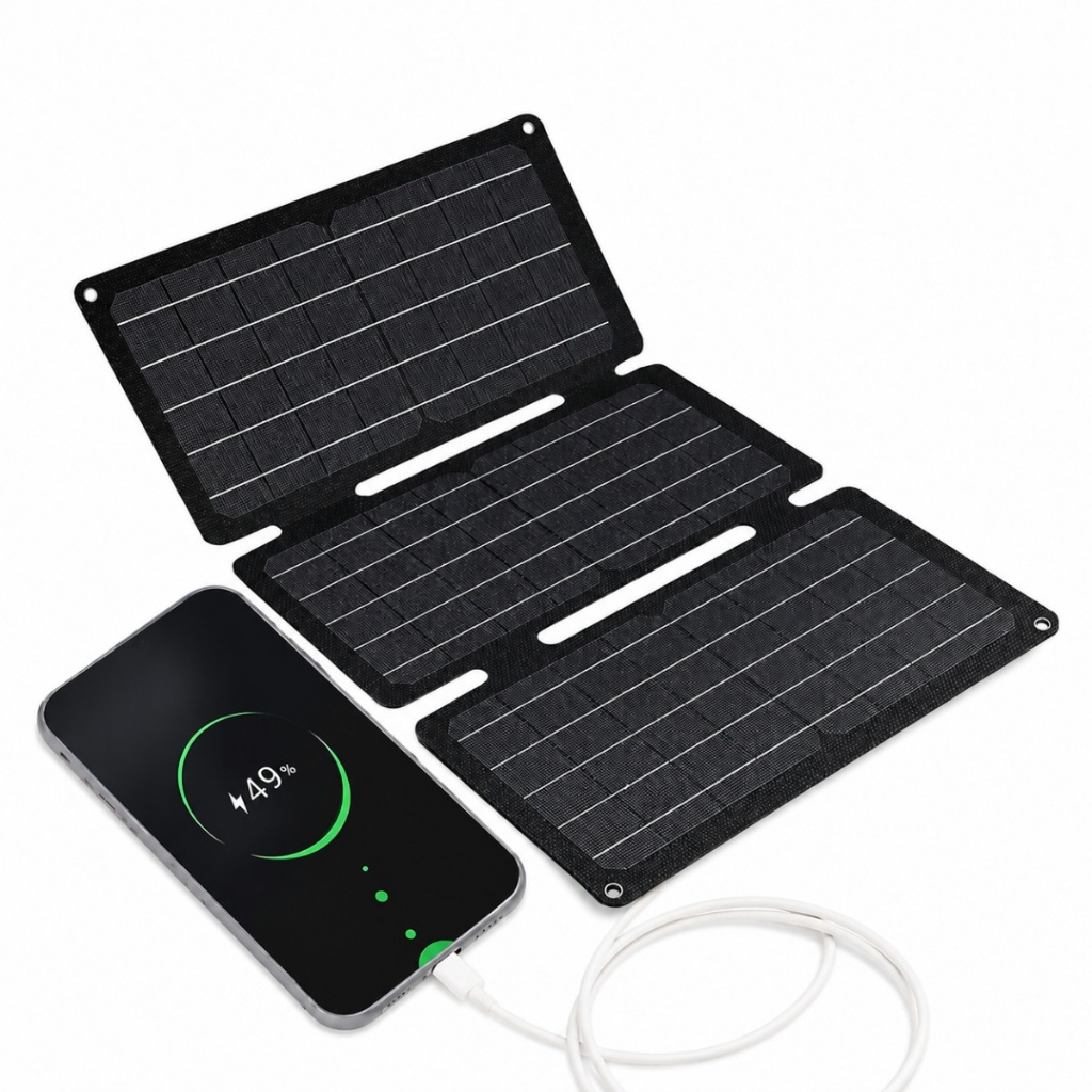 Carregador Solar Portátil De Celular Eletrônicos 800mA Painel 15W USB 5V 3A