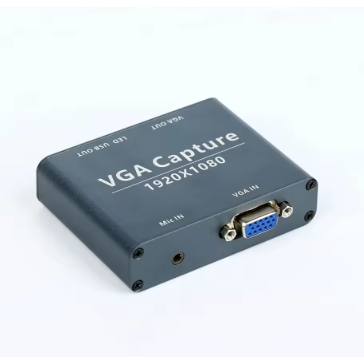 Placa De Captura De Vídeo VGA Para USB Tipo C 4K 1080p 60fps Com Entrada De Áudi