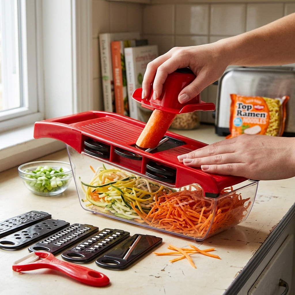Mandoline Profissional Cozinha Slicer Aço Inox 10 em 1 Fatiador Cortador Ralador De Legumes Verduras Frutas