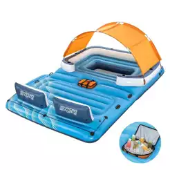 Ilha Flutuante Inflável Boia Com Cooler Para Até 6 Pessoas Bestway