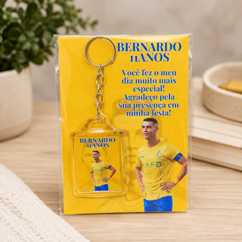 Chaveiros Personalizados Cristiano Ronaldo-CR7 | Lembrancinhas | Festa | Aniversário |