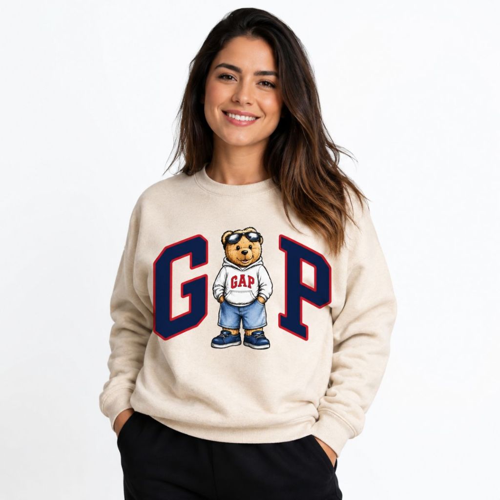 Moletom Gola Careca Estampado Urso Ted Unissex Premium Onça