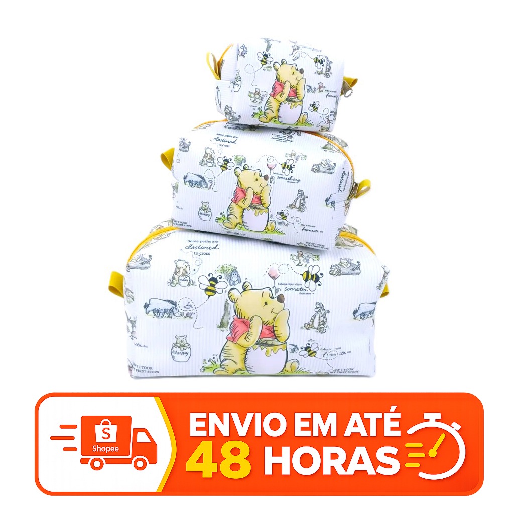 Kit Organizador Personalizado Presente Mimo Ursinho Pooh O Rei Leão  dia das mães dia da mulher
