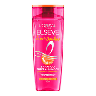 Shampoo com Queratina Vegetal e AHA, Alinhamento Capilar, Controle do Frizz, Elseve Liso dos Sonhos L'Oréal Paris, 400ml