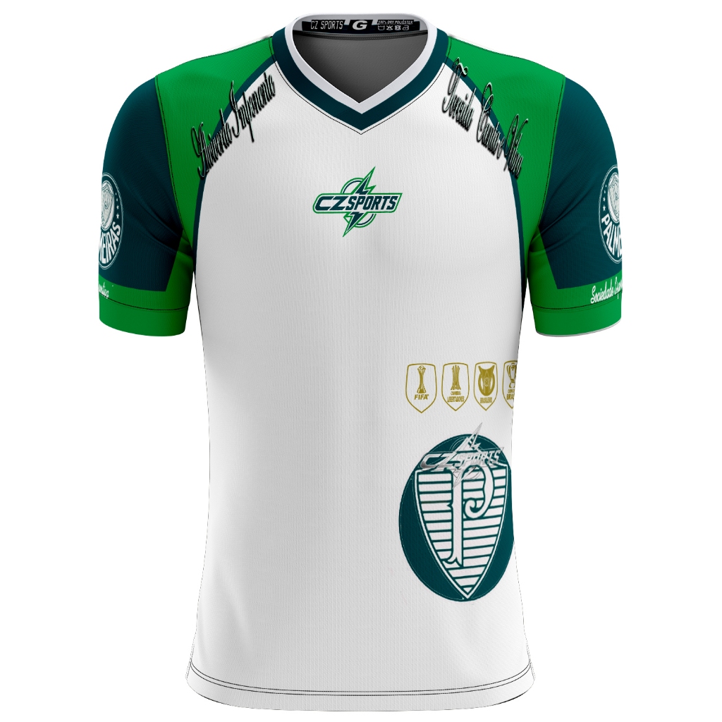 CAMISA FUTEBOL VERDAO BRANCA DRY FIT CAMISETA TIME BLUSAS TIMES TREINO CORRIDA ESPORTIVA LEVE VERDE