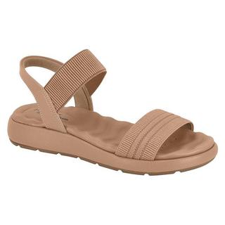 Sandália Feminina Anabela Conforto Elástico Ajustável Leve Macia Ref 7207.105