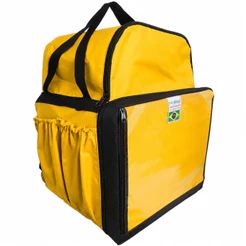 Mochila bag Motoboy Reforçada ,Pizzas , bolsão entregador Bag Brasil - Amarela