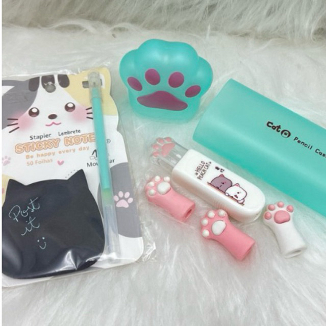 papelaria gatinho fofo cats prsente pets kit papelaria fofa