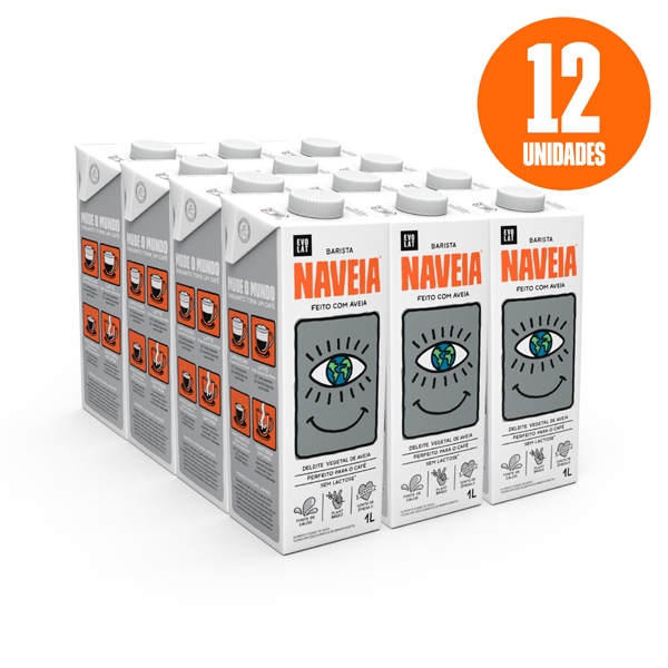 Pack 12x Leite Vegetal Aveia Naveia Barista 1L