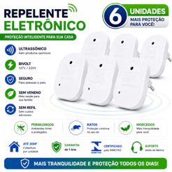 Kit 6 Repelentes Eletrônicos Zen com Inmetro Bivolt