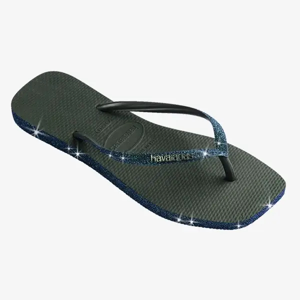 Chinelo Havaianas Feminino Slim Square Sparkle Logo Metallic Produto Original