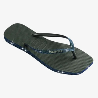 Chinelo Havaianas Feminino Slim Square Sparkle Logo Metallic Produto Original