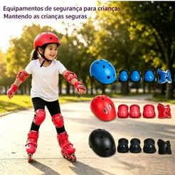Kit de Proteção Infantil Unitoys Turma da Aventura com Capacete