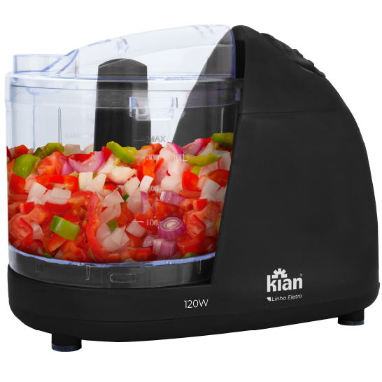 Mini Processador Kian - 127V | 500ml com Lâminas Duplas em Aço Inox para Temperos e Legumes
