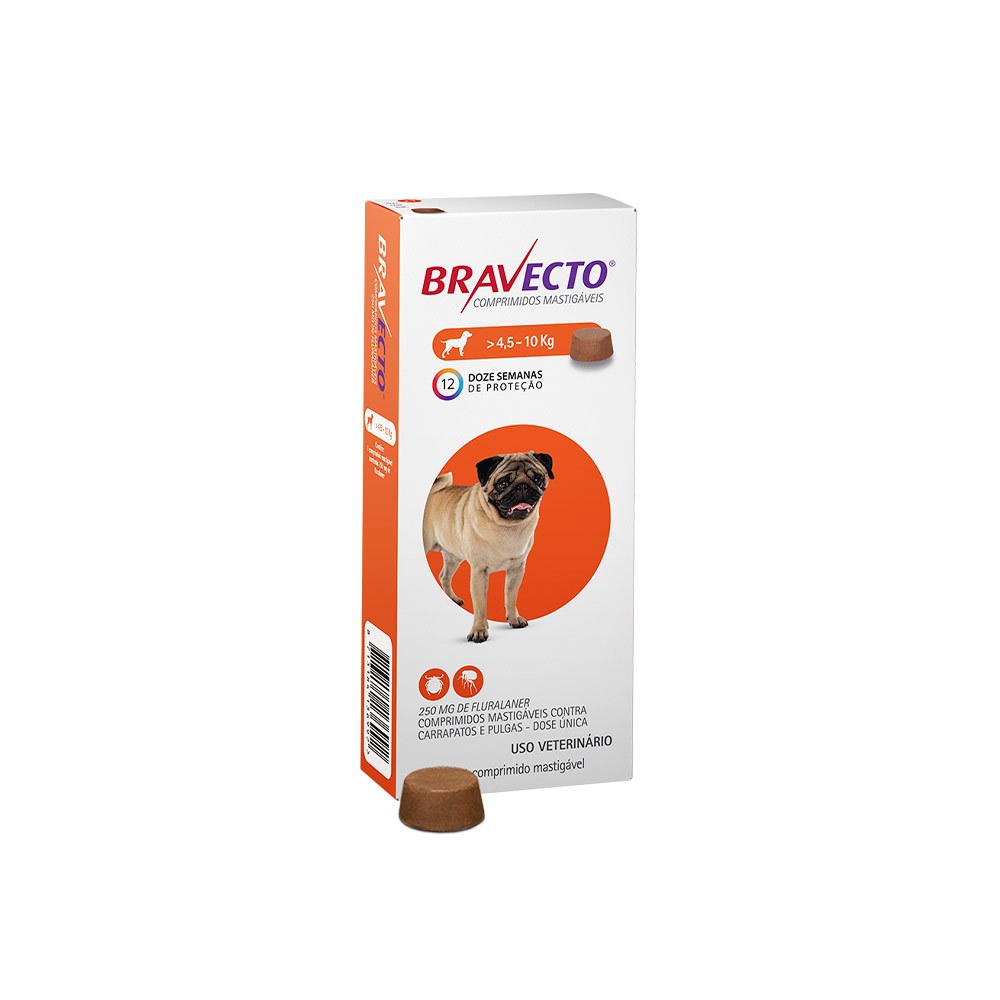 Bravecto Comprimido Mastigável Antipulgas e Carrapatos - Proteção de 12 Semanas, Eficácia Rápida