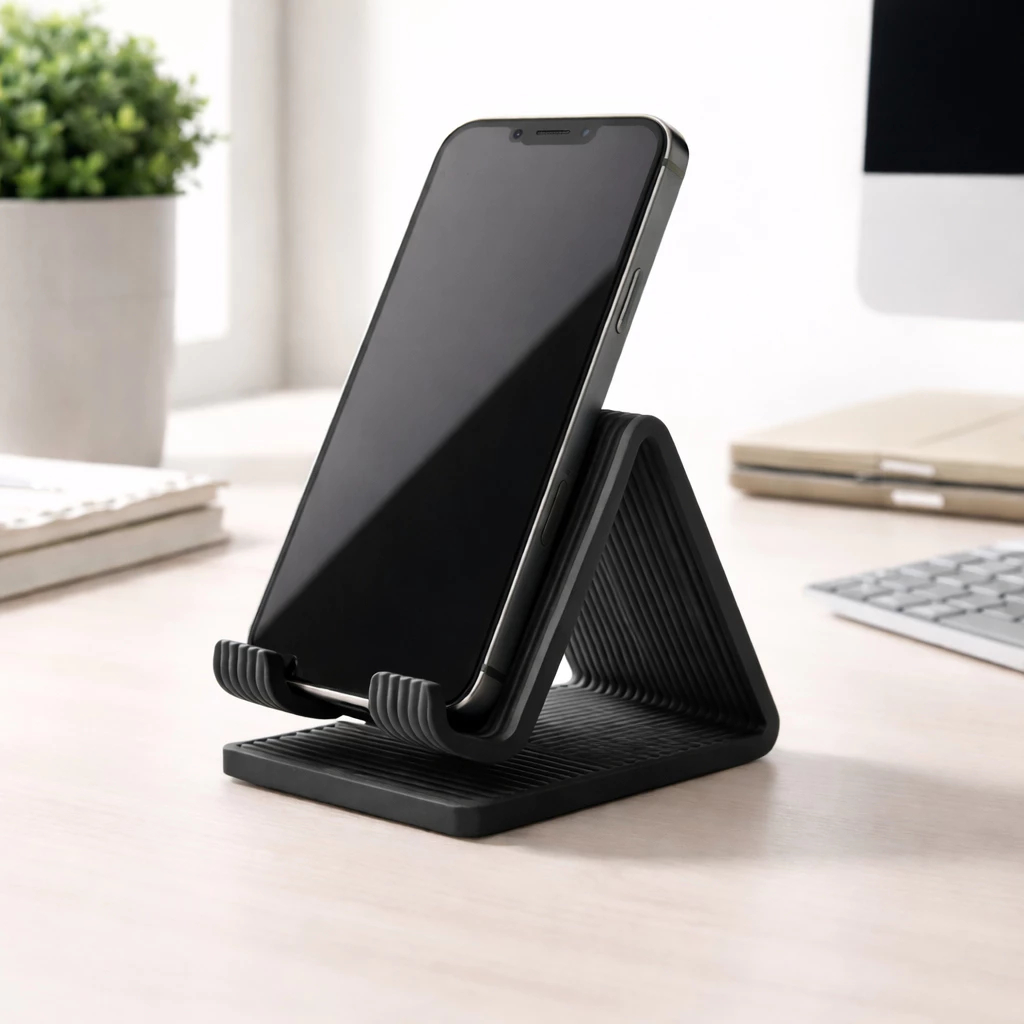 Suporte para Celular de Mesa Escritório Home Office Base para Smartphone Design Moderno Impresso em 3D