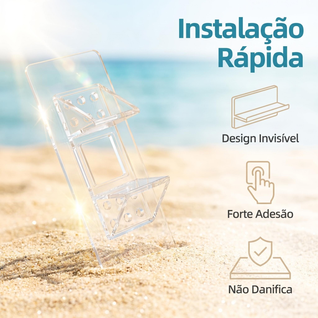Divisória Longa Plástica Sem Furos Para Organização Doméstica
