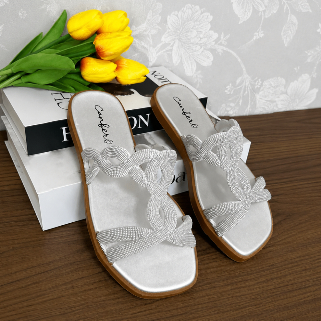 Sandalia Rasteira Strass Lançamento Feminino Tendência Luxo Chinelo Confortável ENVIO IMEDIATO!!