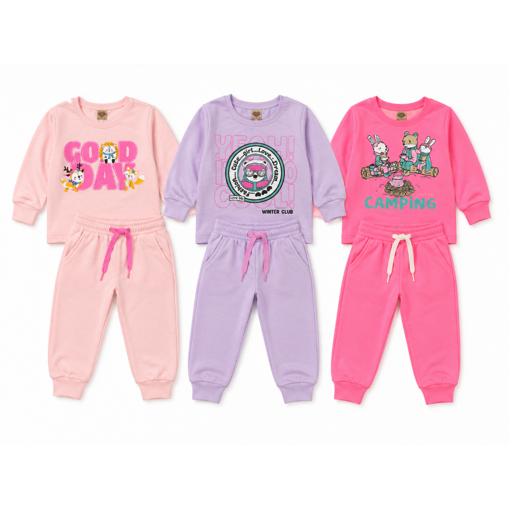 Conjunto de Moletom - Bebê Menina - Inverno