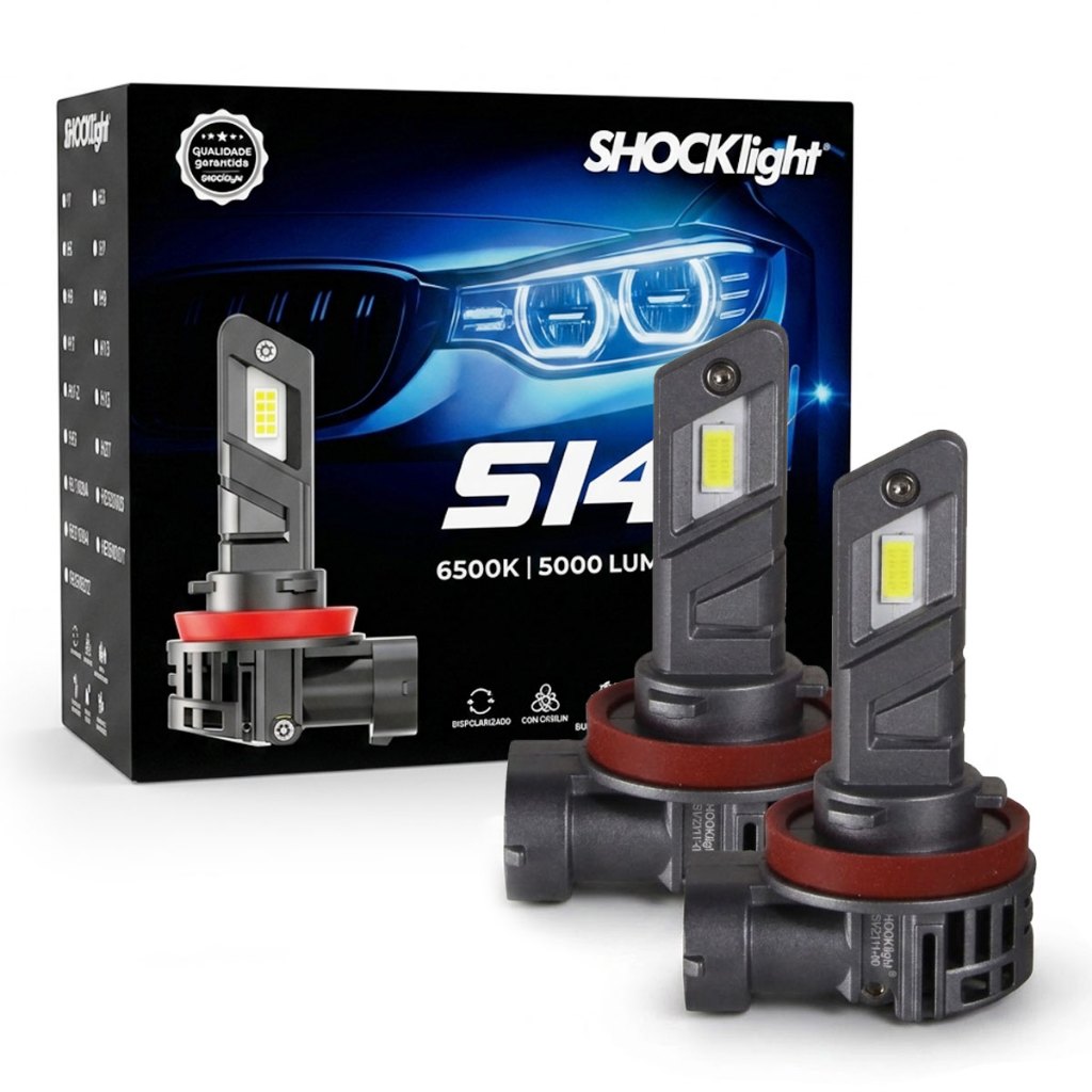 Kit Ultra Led Premium Compacto S14x H1 H3 H7 H11 H27 HB3 HB4 Headlight Nano Shocklight 6500k 5000lumens 22w