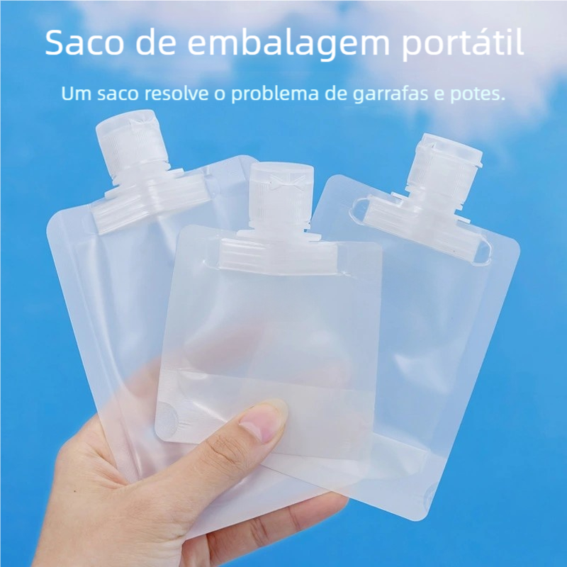 Frasco plástico dobrável tamanho 50ml/100ml ideal para viagens e passeios