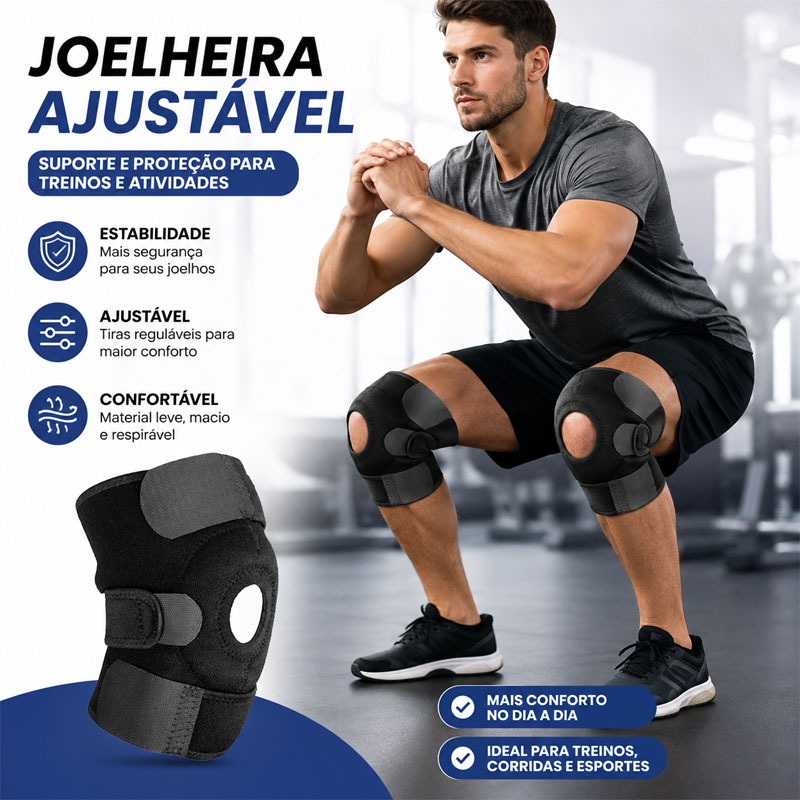 Joelheira Ortopédica com Compressão e Apoio Reforçado