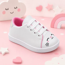Tênis Infantil Feminino Menina Gatinha