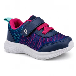 Tênis Jogging Infantil Menina Pequito Escolar Volta as Aulas Calce Fácil Azul Pink 5210