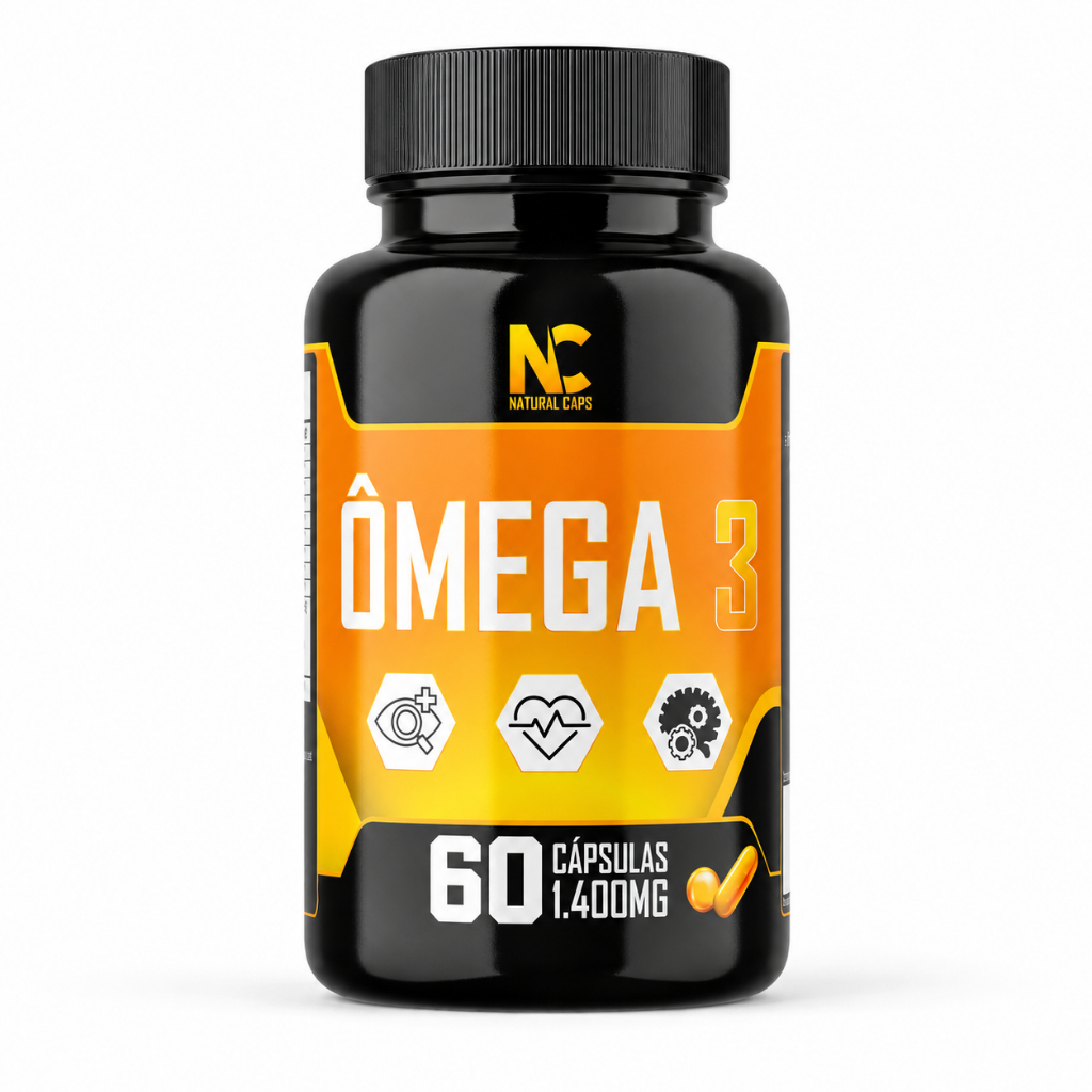 Ômega 3 60 Cápsulas 1400mg Coração, Memória, Colesterol, Saúde Cerebral