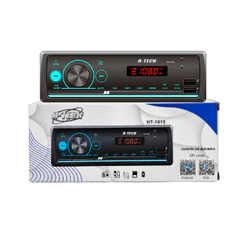 Rádio H-tech Ht-1015 Bluetooth Usb Fm Mp3 Controle Virtual