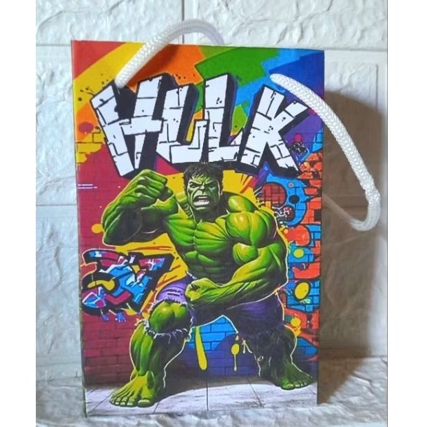 Sacolinha Surpresa Personalizada Lembrancinha Hulk PEGUE E MONTE