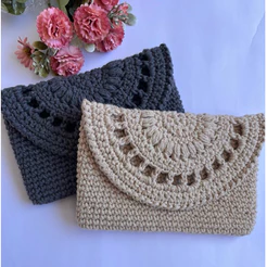 Tendência fashion - Bolsa Carteira em crochê