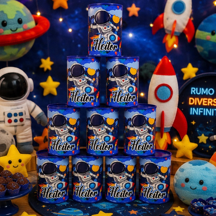 Cofrinhos Personalizados Patrulha Astronauta Infantil - Lembrancinha de Aniversário