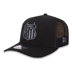 BONÉ NEW ERA 9SEVENTY SANTOS FC PRETO — COM ELASTANO | AJUSTÁVEL | ORIGINAL